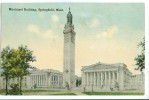 USA, Municipal Building, Springfield, Massachusetts, Early 1900s Unused Postcard [P8608] - Springfield