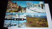 LOT DE 4 CARTES AROSA - BALISALP-HASLIBERG - GRAND HOTEL BELLE VUE GSTAAD - GRAND HOTELS VICTORIA JUNG - SUISSE HELVETIA - Gstaad