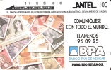 Nº 24 TARJETA DE URUGUAY CON UNOS BILLETES (BANKNOTE) (RARA) - Francobolli & Monete