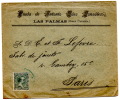 Lettre Commerciale De Las Palmas (Gran Canaria) Pour Paris _date Illisible_Type Pelon - Briefe U. Dokumente
