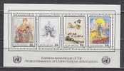 B1028 - UNO ONU NEW YORK BF N°9 ** TABLEAUX - Blocks & Sheetlets