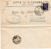 1945 LETTERA CON ANNULLO ALTAMURA BARI + PALO DEL COLLE - Marcofilía