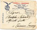 1949 LETTERA  INTESTATA  CON ANNULLO TERMINI IMERESE PALERMO - Luftpost