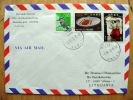 Cover Sent From Japan To Lithuania, Bird, Olympic Games Tokyo 1964, Stadium, - Covers & Documents