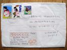 Cover Sent From Japan To Lithuania, Comics, Butterfly, - Storia Postale