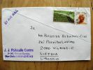 Cover Sent From India To Lithuania, Gandhi, Plants - Briefe U. Dokumente