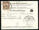 1910 Hungary Parcel Card. Zsarnocza 910 Sep.22.  (G13b081) - Colis Postaux