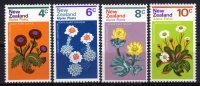 NEW ZEALAND – 1972 YT 567+568+569+570 ** CPL FIORI - Unused Stamps