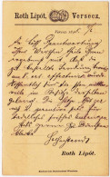 HUNGARY - 1895 - CARTE POSTALE ENTIER Avec REPIQUAGE PRIVE De VERSECZ Pour BADENWEILER - Interi Postali