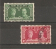 NEW ZEALAND - 1935 SILVER JUBILEE 1/2d & 1d  USED  SG 573/4 - Oblitérés