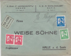 BULGARIE - ENVELOPPE COMMERCIALE Par AVION De SOFIA Pour HALLE (GERMANY) - - Storia Postale