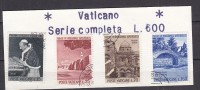 Z1690 - VATICANO SASSONE N°375/78 - VATICAN Yv N°393/96 - Oblitérés