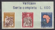 Z1757 - VATICANO SASSONE N°473/75 - VATICAN Yv N°491/93 - Oblitérés