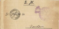Carta Barcelona 1910. Franquicia Hacienda. Fechado Esfateta Num 1 - Storia Postale
