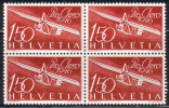 Zu 41 / Mi 470  / YT 40 PRO AERO 1946 Bloc De 4 ** / MNH SBK 200,- à 20 % - Nuovi