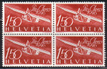 Zu 41 / Mi 470  / YT 40 PRO AERO 1946 Bloc De 4 ** / MNH SBK 200,- à 20 % - Unused Stamps