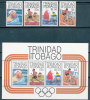 TRINIDAD AND TOBAGO 1984 OLYMPIC GAMES SET AND S/S SC# 412-415A VF MNH - Trindad & Tobago (1962-...)