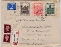 NEDERLAND - 1948 - ENVELOPPE RECOMMANDEE De AMSTERDAM  => WÜLFSHAGEN (ALLEMAGNE ZONE ANGLAISE) - Lettres & Documents