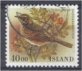 ICELAND 1987 Birds. Redwing - 40k FU - Usados