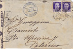 ROMA / PALERMO  - Cover _Lettera  27.3.1945  "Verificato Per Censura 4033 " -  Cent. 50 P.M. X 2 - Marcophilia