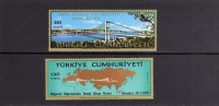 TURCHIA - TURKÍA - TURKEY 1969 - 1970 PONTE SUL BOSFORO - BOSPORUS BRIDGE SERIE COMPLETA MNH - Nuevos