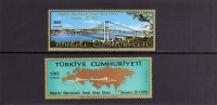 TURCHIA - TURKÍA - TURKEY 1969 - 1970 PONTE SUL BOSFORO - BOSPORUS BRIDGE SERIE COMPLETA MNH - Unused Stamps