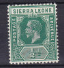 Sierra Leone 1912 Mi. 81 C     ½ P King König George V. MH* - Sierra Leone (...-1960)