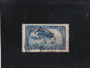 P.A. AVION SURVOLANT CASABLANCA  OBLITéRé  75C BLEU TYPE 1 N° 4 YVERT ET TELLIER 1922-27 - Airmail