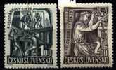 CS 1949 Mi 597-8 Yt 515-516 ** Trade Union Congress - Unused Stamps