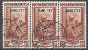 1950-54 TRIESTE A USATO ITALIA AL LAVORO 25 LIRE TRIS - RR10093 - Afgestempeld