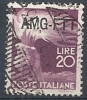 1949-50 TRIESTE A USATO DEMOCRATICA 20 LIRE - RR10096-3 - Afgestempeld