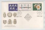 Bulgaria FDC 12-9-1968. Cooperation With Scandinavia 2 Stamps And A Vignette With FLAGS - FDC