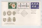 Bulgaria FDC 12-9-1968. Cooperation With Scandinavia 2 Stamps And A Vignette With FLAGS - FDC