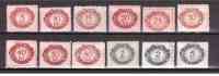 LIECHTENSTEIN 1920 Postage Due (2K Fine Used) Cpl Set Unificato Cat. N° 1/12   Mint  Hinged * - Taxe