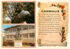 CPSM Carmaux-Jean Jaurés-Statue Du Mineur    L1023 - Carmaux