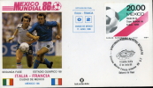 CALCIO FIFA WORLD CUP MEXICO 1986 FDC ITALIA FRANCIA - 1986 – Mexique