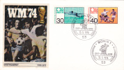 FOOTBALL WORLD CHAMPIONSHIP,1974, SPECIAL COVER, OBLITERATION CONCORDANTE, GERMANY - 1974 – Allemagne Fédérale