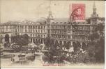 MADRID TP CONMAT ESTAFETA DEL ESTE 1908 SELLO ALFONSO XIII CADETE A FRANCIA AL DORSO MAT LLEGADA - Storia Postale