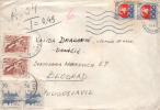 FRANCE TO YUGOSLAVIA-4 X DEFFINITIV AS PORTO - Lettres & Documents