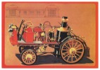 Bomba A Vapor Sobre Viatura A Motor (Ano 1900) Carte Postale - Sapeurs-Pompiers