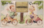 Carte Postale à  Système-SARREGUEMINES-57-Moselle - Enfants En Vélos - Soulevez La Tirette 10 Vues - Sarreguemines