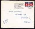 France NICE (Alpes Maritime) Aéroport De La Cote D´Azur Slogan Cancel Cover 1966 To Denmark - Cartas & Documentos