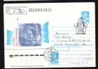 COSMONAUT, 1989, REGISTRED COVER STATIONERY, ENTIER POSTAL, OBLITERATION CONCORDANTE, RUSSIA - Asie