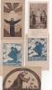 Lot De 4 Souvenirs De Promesse Déssinées à La Main, Et 1 Image De Promesse 1935 Et 1936 - Movimiento Scout