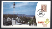 Carte Maximum Norvège, Exposition Philatélique Valence 88,france,21-23-5-1988 - Tarjetas – Máximo