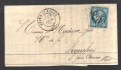 FRANCE 1871 N° 45 T II Rep. III Superbe Obl. S/Lettre Entiére GC 4679 C à D Trith St. Leger Indice 6 - 1870 Emisión De Bordeaux