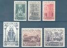 (S1130) LUXEMBOURG, 1938 (Saint Willibrord. Abbey At Echternach). Complete Set. Mi ## 309-314. MNH** - Unused Stamps