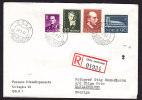 Norway Registered Recommandée Einschreiben OSLO CENTRUM Label 1967 Mult. Franked 1967 Cover To MARIANNELUND Sweden - Briefe U. Dokumente