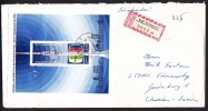 Germany DDR Registered Recommandée Einschreiben RADEBEUL Label 1971 Cover Brief To Sweden Block 30 Miniature Sheet - Storia Postale