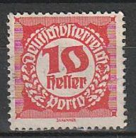 Austria 1920 Scott J76 Sello º Cifras Numeros Porto Postage Due Michel P76 Yvert T76 Stamps Timbre Autriche Briefmarke - Ungebraucht
